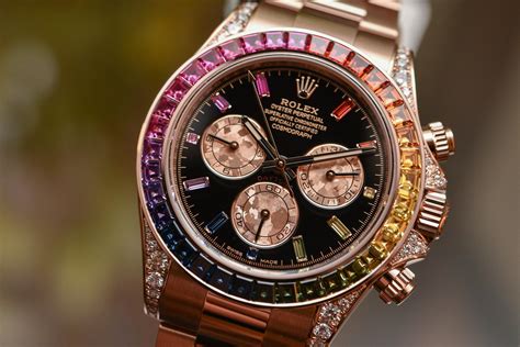 daytona rose gold rainbow|rolex rainbow daytona original price.